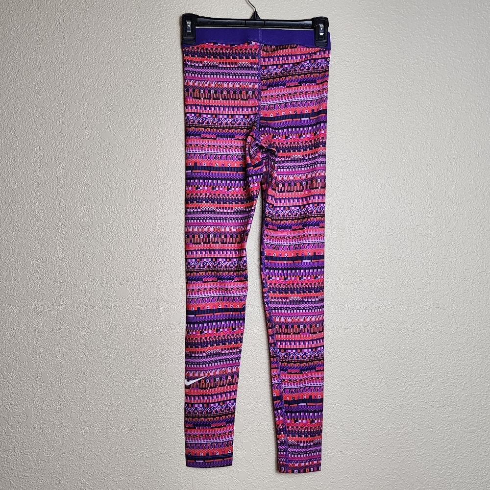 Nike Pro Hyperwarm Multicolor Patterned Leggings … - image 4